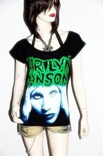 marilyn manson mm metal rock diy sexy tee tank top shirt