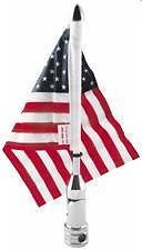 NEW FLAG MOUNT FOLD DOWN 1/2 LUGGAGE RACK W/6X9 USA AMERICAN FLAG