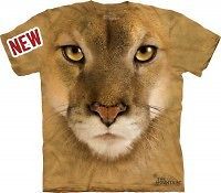 Mountain Lion, Big Face Animal T Shirt, The Mountain, Adult Large