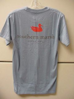 new southern marsh authentic blue t shirt size 2xlarge