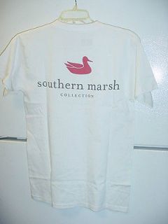 new southern marsh authentic white t shirt size large