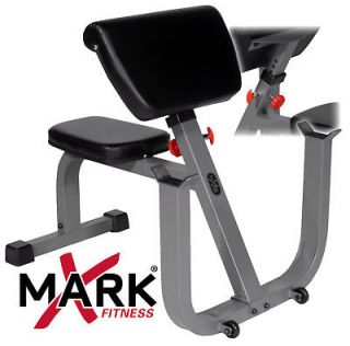 New XMark Seated Preacher Curl Weight Bench XM 4436 Fast Free 
