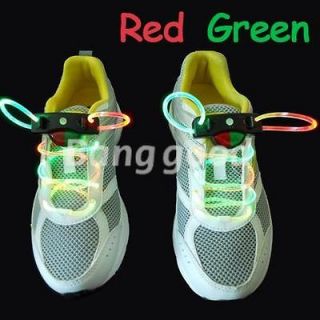 Cool Muti color LED Light Up Shoes Shoelaces Shoestring Flash Glow 
