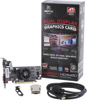XFX ATI RADEON HD5450 1GB LOW PROFILE VIDEO GRAPHICS CARD DUAL DISPLAY
