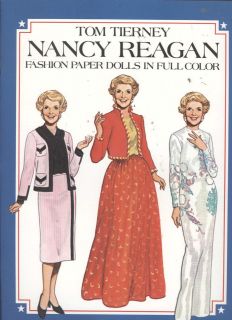 nancy reagan paper dolls by tom tierney 1983 uncut  4 54 