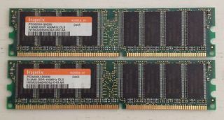   2X 512MB NON ECC DDR PC3200 low density RAM Memory PC 400MHz desktop a