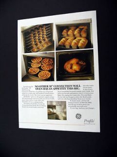 ge profile convection wall oven baking 1994 print ad time