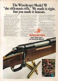 1976 winchester ad model 70 the rifleman s rifle  9 91 buy 