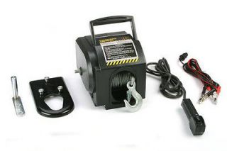 12V 2000 LB POWER CABLE WINCH ATVS BOATS WITH REMOTE CONTROL NEW