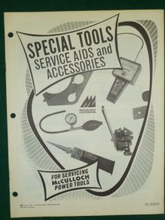 vintage mcculloch special tools manual  9 99