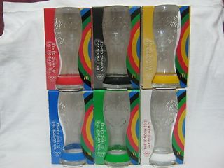   LONDON OLYMPIC GAMES 2012, set of 6 x 340ml glass cups, by McDONALDS