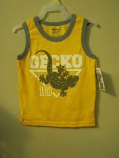 Garanimals yellow sleeveless Gecko t shirt boys 4T tank lizard