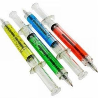 4x syringe pens novelty gothic medical nurse doctor aussie seller