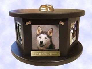 decorative engraved rotating photo pet urn dog cat more options top 