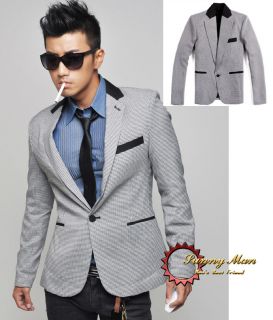 2012 New Men SlimFit Wedding Dress Suit Boy Casual Blazer White 3Size 