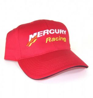 mercury outboards mercury racing red cap hat 
