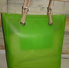New Nwt Michael kors frosted Jelly tote jet set plastic N/S neon 