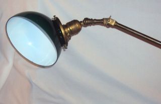 118 Rare Fairies Swing Arm Industrial Brass lamp Emeralite Oversize
