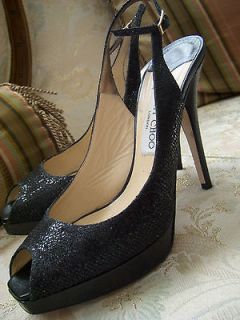 jimmy choo clue glitter slingback pump shoes size 39 5