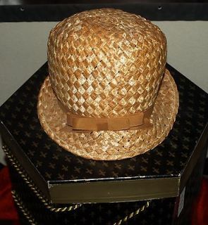 VINTAGE LADIES HATS! Union Made USA Straw like Poly Weave Bonnet 