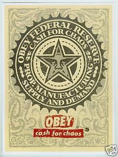 shepard fairey obey giant cash for chaos poster page time