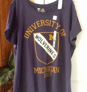 University Of Michigan Wolverines Ladies Size XXL T shirt Band NWT $19 