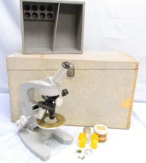   AO American Optical Spencer Student Microscope with 3 Lens Turret