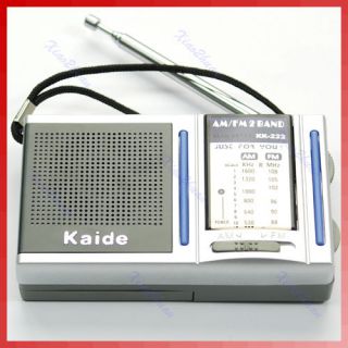 mini portable am fm pocket radio 2 bands receiver dc