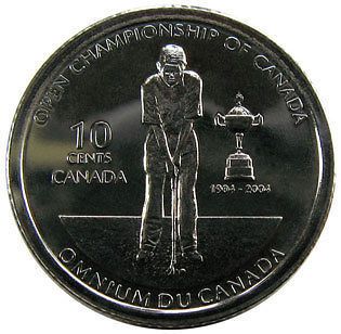 2004 p dime 10 ten cent canada canadia n golf