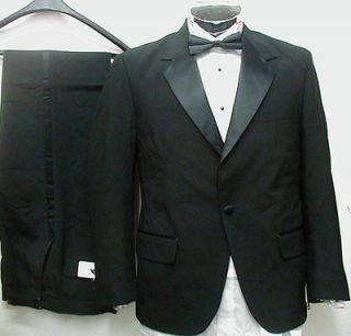 new mens 1 button tuxedo suit tux shirt 48 short s 48s