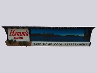   RETRO HAMMS BEER SIGN TAKE HOME A COOL REFRESHMINT LAKE BAR OLD MN CA
