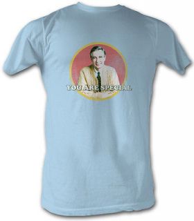 Mister Mr. Rogers T shirt You Are Special Adult Blue Tee Shirt