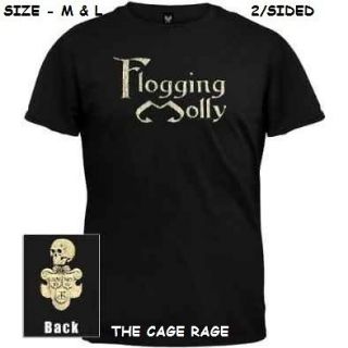 FLOGGING MOLLY   T SHIRT   STONE STATUE  CELTIC PUNK BAND   2/SIDED 