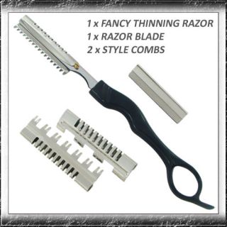 salon thinning styling shaper feather razor with blade razor comb