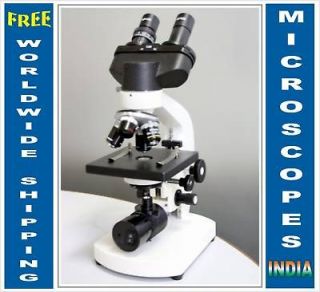   Lot 10 Pcs LED Binocular School Science Microscope & Slide Kit HLS EHS