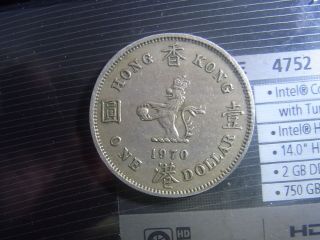 hong kong old big size 1970 british colony one dollar