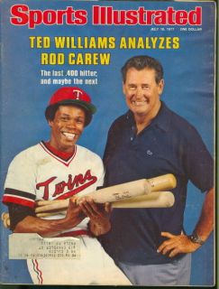 1977 sports illustrated rod carew ted williams 511e time left