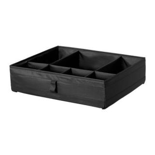 ikea skubb box with compartments color black 