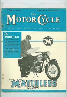   CYCLE magazine 28/3/57 feat. 194cc Dürkopp Diana, 49cc Hercules moped