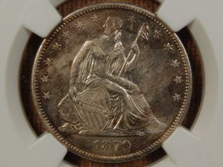 1870 CC Very Rare date Liberty Seated half dollar, NGC AU Details 