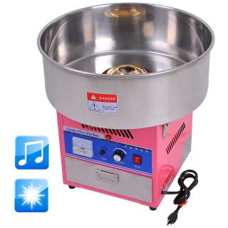    Pink Commercial Electric LED Cotton Candy Machine Floss Maker Party