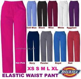 dickies medical scrub women elastic waist pant bottom
