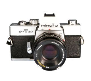 Minolta SRT 201 35mm SLR Film Camera with 50mm Lens