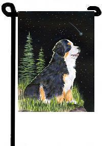 BERNESE MOUNTAIN DOG SHOOTING STAR SMALL GARDEN FLAG (11x15)