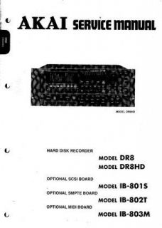 akai dr8 dr8hd service manual dr 8 dr 8hd time