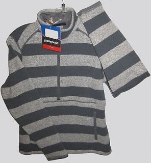PATAGONIA WOMENS BETTER SWEATER STRIPE MARSUPIAL 25605 FORGE GREY size 