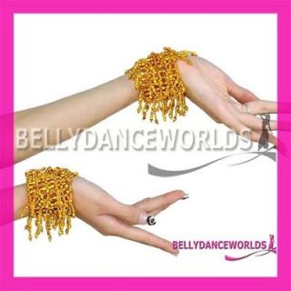 BELLY DANCE FASHION BRACELET COSTUME JEWELRY ACCESSORY BANGLE GOLD OR 