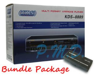   New KDS8889(Sub JBK M5000) MIDI Multi Karaoke Player With 2 Wired Mics