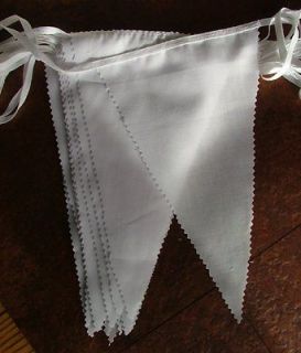 white fabric bunting flags christening wedding p p free from