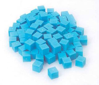LEARNING RESOURCES 100 Pack Plastic Blue BASE TEN UNITS Blocks LER0924 